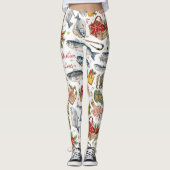 Weihnachten im Fischfang Leggings (Vorderseite)