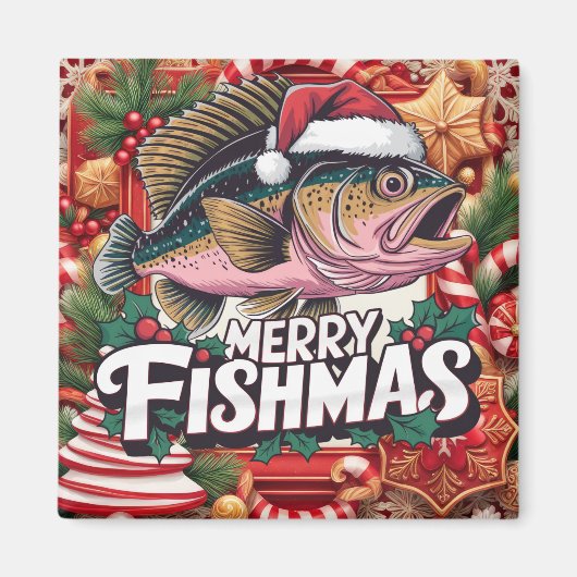 Weihnachten im Fischfang Magnet (Vorne)