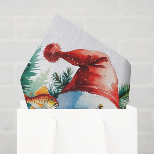 Weihnachten im Fischfang Seidenpapier (Geschenktüte)