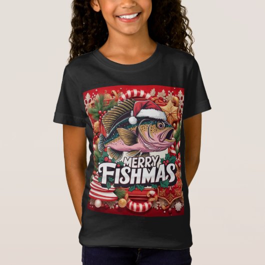 Weihnachten im Fischfang T-Shirt (Vorderseite)