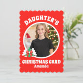 Weihnachten im Foto der personalisierten Tochter (Stehend Vorderseite)