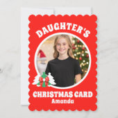 Weihnachten im Foto der personalisierten Tochter (Vorderseite)