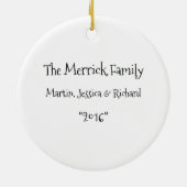 Weihnachten im Foto des "Custom Keepake" Keramikornament (Hinten)