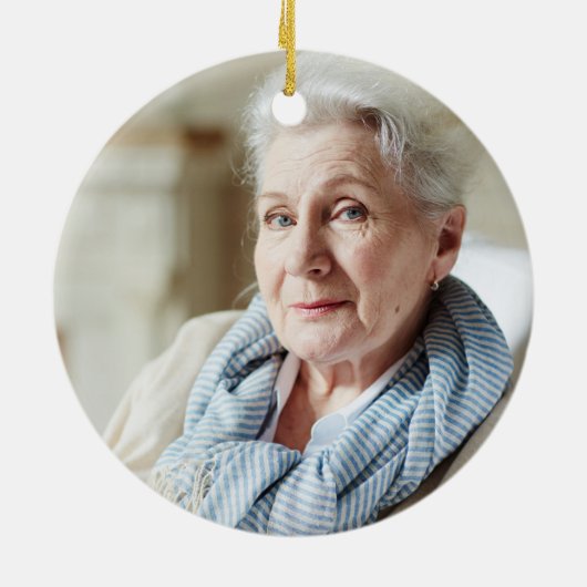 Weihnachten im Foto des "Heaven Gold Spritzer Memo Keramik Ornament (Hinten)