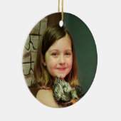 Weihnachten im Foto des Kindes Keramik Ornament (Rechts)