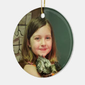 Weihnachten im Foto des Kindes Keramik Ornament (Links)