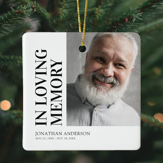 Weihnachten im Foto Keramikornament