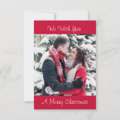 Weihnachten im Foto, Rot und Weiß Einladung (Vorderseite)