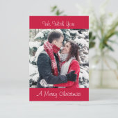 Weihnachten im Foto, Rot und Weiß Einladung (Stehend Vorderseite)