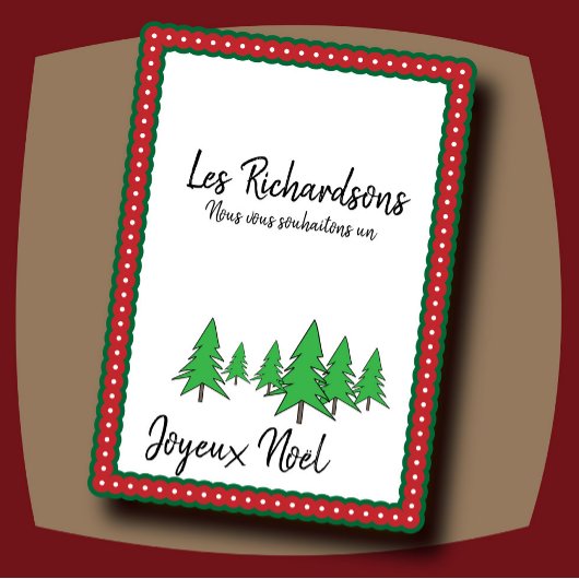 Weihnachten im französischen Weihnachten Karte