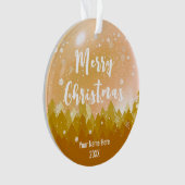 Weihnachten im Friedlichen Schneewald mit 2 Seiten Ornament (Vorderseite)