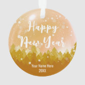 Weihnachten im Friedlichen Schneewald mit 2 Seiten Ornament (Rückseite)