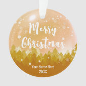 Weihnachten im Friedlichen Schneewald mit 2 Seiten Ornament (Vorderseite)