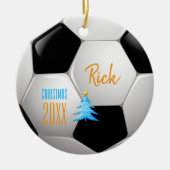 Weihnachten im Fußball 20XX | Player Foto Keramik Ornament (Vorne)