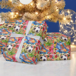 Weihnachten im Fußball Geschenkpapier