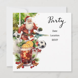 Weihnachten im Fußball mit dem Weihnachtsmann Einladung