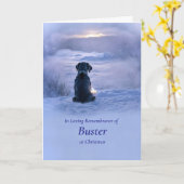 Weihnachten im Gedenken an den geliebten Hund mit  Karte (Gelbe Blume)