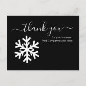 Weihnachten im Geschäft Vielen Dank Nachrichten Postkarte (Vorderseite)