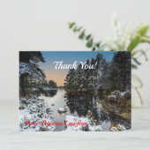 Weihnachten im Geschäftsleben Vielen Dank Winterla Dankeskarte (Stehend Vorderseite)