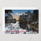 Weihnachten im Geschäftsleben Vielen Dank Winterla Dankeskarte (Vorne/Hinten)