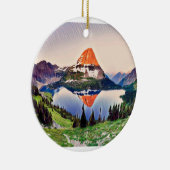 Weihnachten im Glacier Park Keramik Ornament (Rechts)