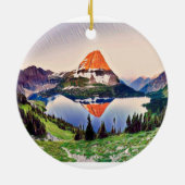 Weihnachten im Glacier Park Keramik Ornament (Hinten)
