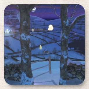 Weihnachten im Glen Cork-Untersetzer Getränkeuntersetzer