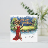 Weihnachten im Golf zum Thema "Frauen als Katzen" (Stehend Vorderseite)