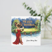 Weihnachten im Golf zum Thema "Frauen als Katzen" (Stehend Vorderseite)