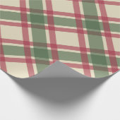Weihnachten im Grünen - Kariertes Geschenkpapier (Ecke)
