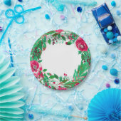 Weihnachten im Grünen Weihnachten Blume der Blumen Pappteller (Party)