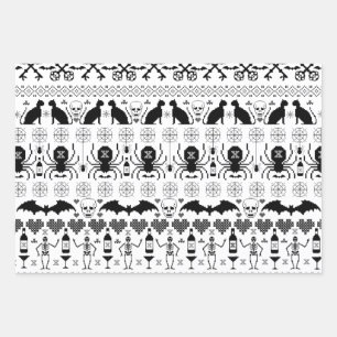 Weihnachten im hässlichen Sweater - Halloween-Pri Geschenkpapier Set