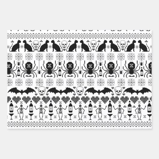Weihnachten im hässlichen Sweater - Halloween-Prin Geschenkpapier Set (Vorderseite 2)