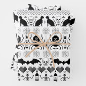 Weihnachten im hässlichen Sweater - Halloween-Prin Geschenkpapier Set (Beispiel)