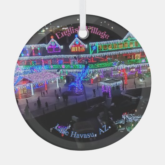 Weihnachten im Havasu-See Ornament Aus Glas (Vorderseite)