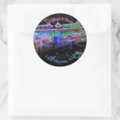 Weihnachten im Havasu-See Runder Aufkleber (Tasche)