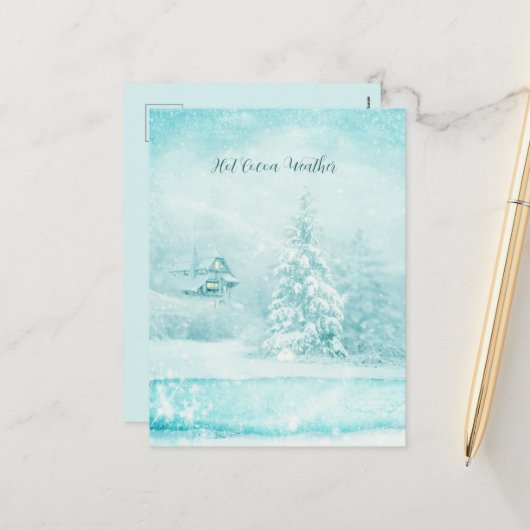 Weihnachten im heißen Kakaowetter schneien (Vorderseite/Rückseite Beispiel)