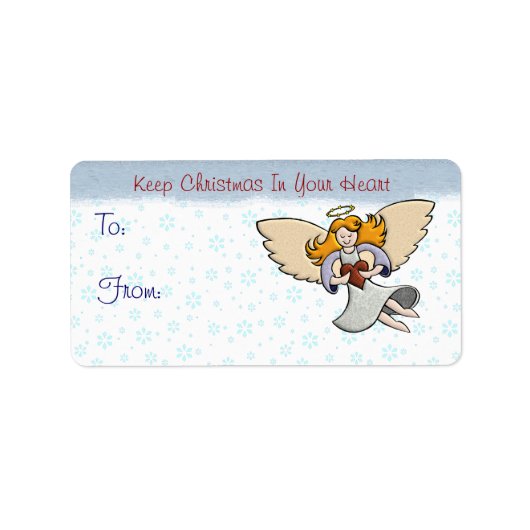 Weihnachten im Herzen behalten Adressaufkleber (Vorne)