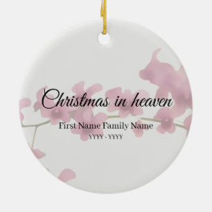 Weihnachten im Himmel Erinnerungsornament Orchidee Keramik Ornament