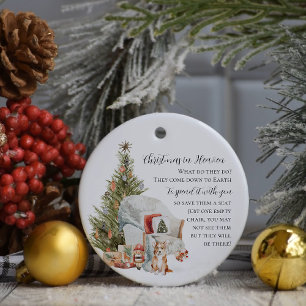 Weihnachten im Himmel Foto Memorial Keramik Ornament
