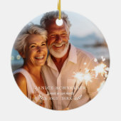 Weihnachten im Himmel | Foto Memorial Keramik Ornament (Hinten)