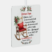 Weihnachten im Himmel in Erinnerung Ornament Aus Metall (Vorderseite Rechts)