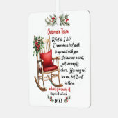 Weihnachten im Himmel in Erinnerung Ornament Aus Metall (Vorderseite links)