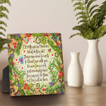 Weihnachten im Himmel Inspiration Hübsch Fotoplatte<br><div class="desc">Diese hübsche Blumen- und Herzplakette hat den idealen Vers für diejenigen, die wir in dieser Ferienzeit ihren Lieben vermisst sein werden. Weihnachten im Himmel muss wunderbar sein, aber der leere Stuhlvers fügt etwas Glauben hinzu, dass unsere Lieben Weihnachten mit uns feiern werden. Die hellen, fröhlichen Farben verleihen der Touch der...</div>