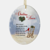 Weihnachten im Himmel Leere Stuhl Keramik Ornament (Rechts)