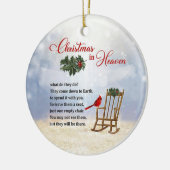 Weihnachten im Himmel Leere Stuhl Keramik Ornament (Links)