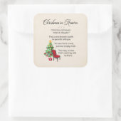 Weihnachten im Himmel, leerer Vorsitz, Verlust, Tr Quadratischer Aufkleber (Tasche)