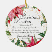 Weihnachten im Himmel Poinsettia Gold-Gedächtnis-F Keramik Ornament (Vorne)