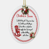 Weihnachten im Himmel Was tun sie? Keramik Ornament (Rechts)