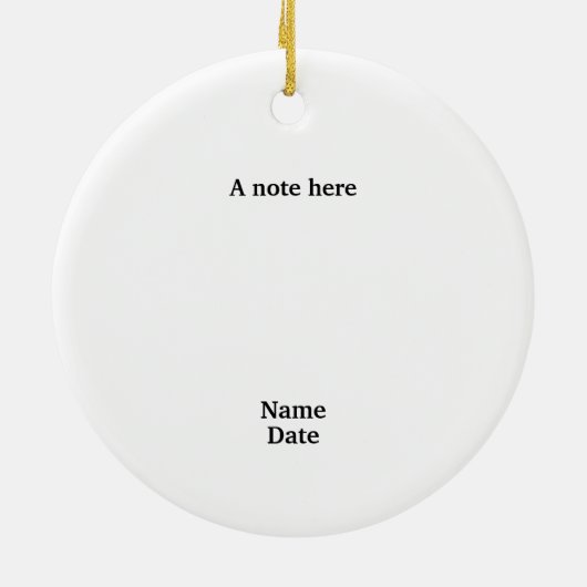 Weihnachten im Himmel Was tun sie? Keramik Ornament (Hinten)